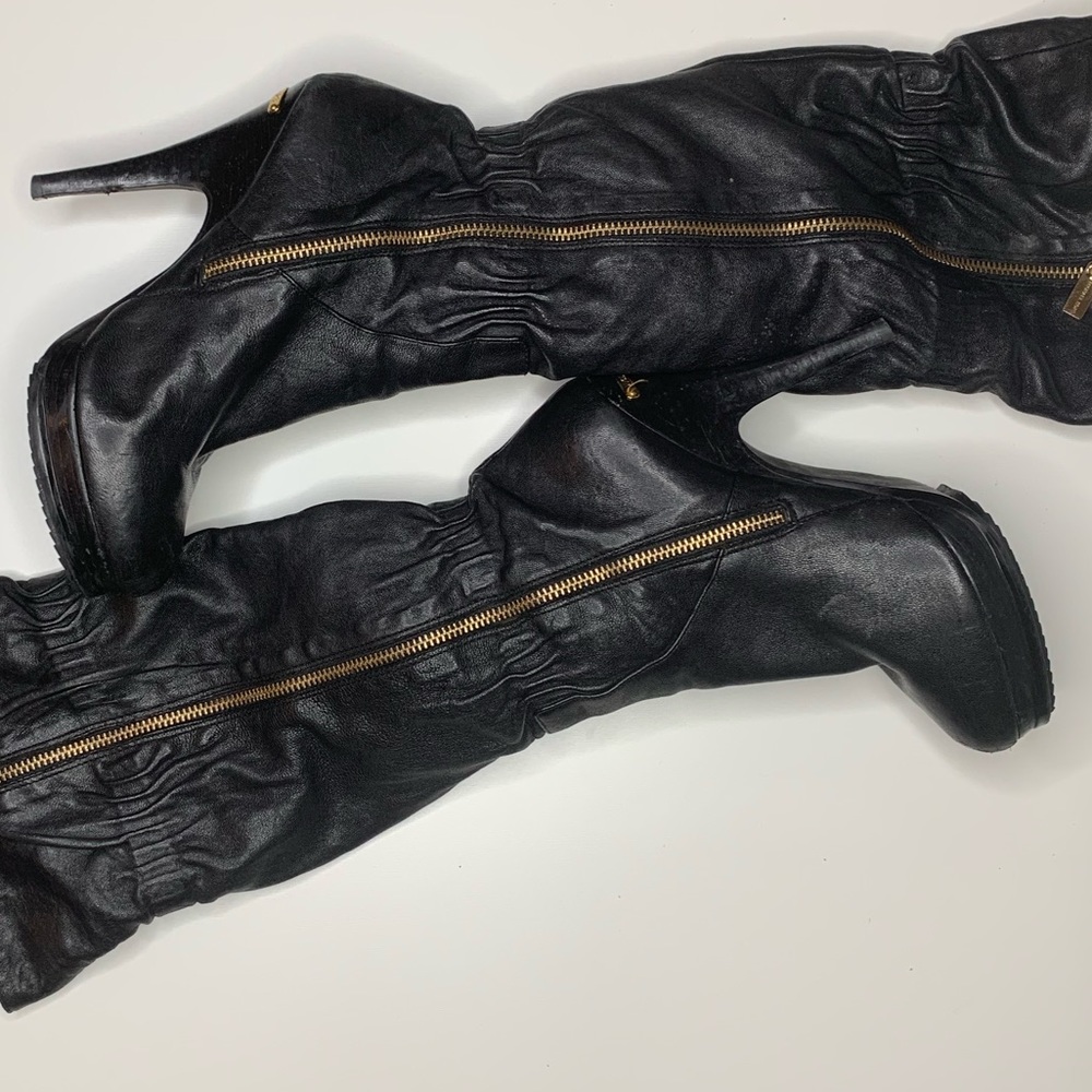 Michael Kors Black Leather Boots - Picture 2 of 4